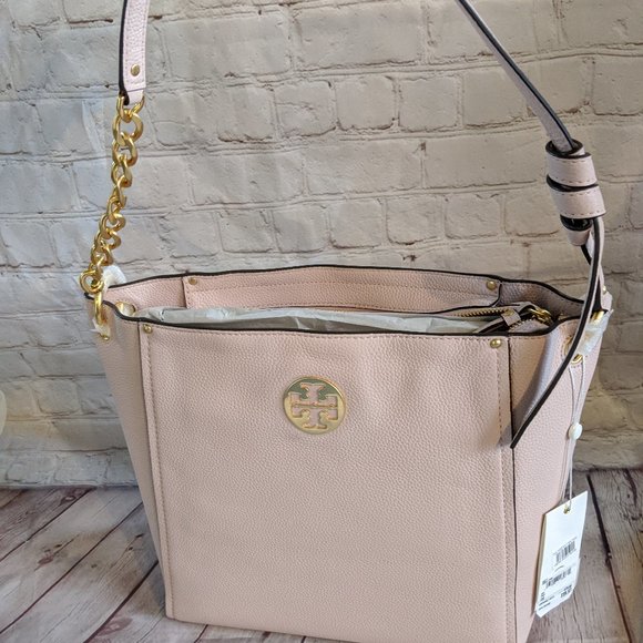 TORY BURCH Everly Leather Hobo - Picture 10 of 10